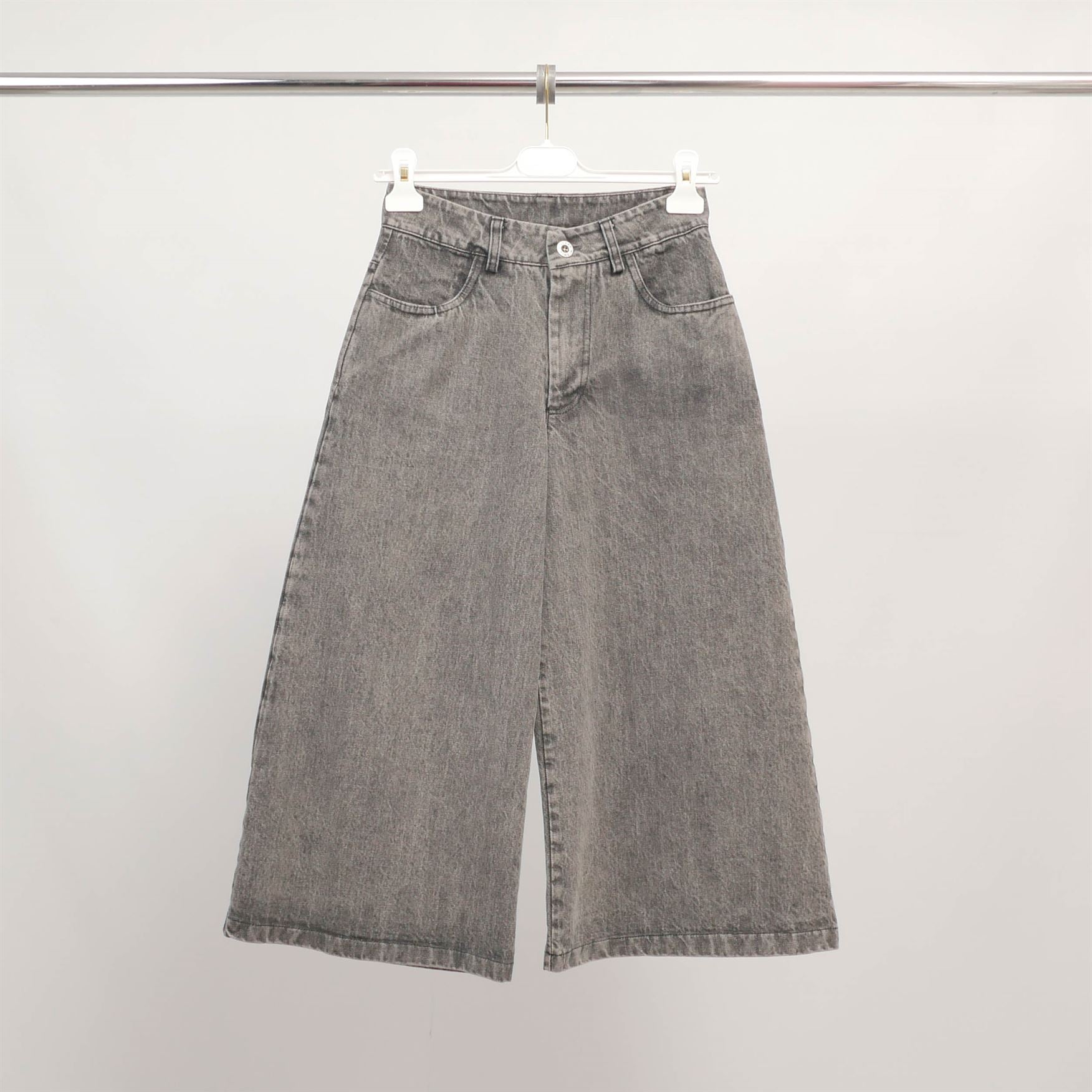 Jean large taille haute gris délavé – BCG01987