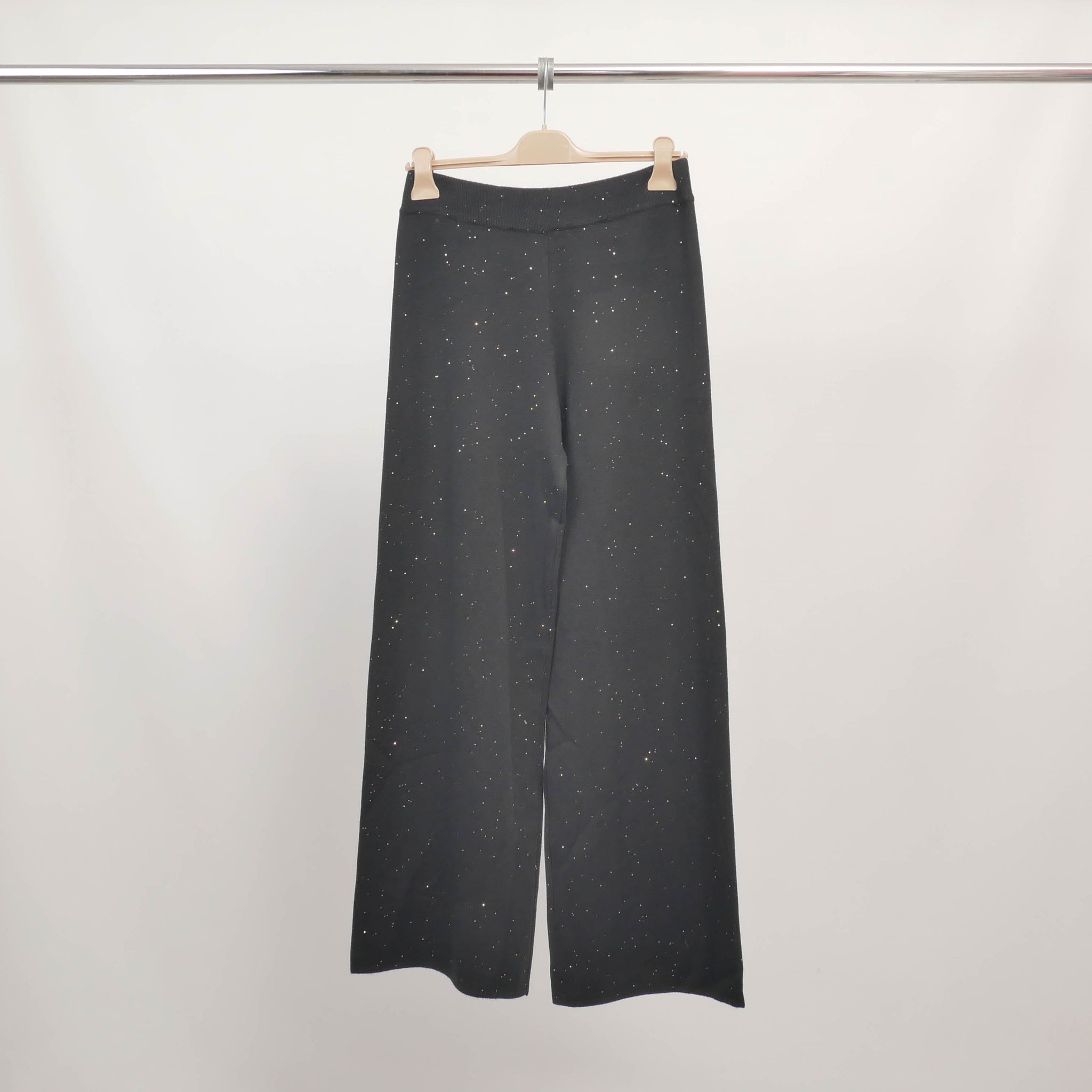 Pantalon en maille fluide à effet pailleté – DSY9597