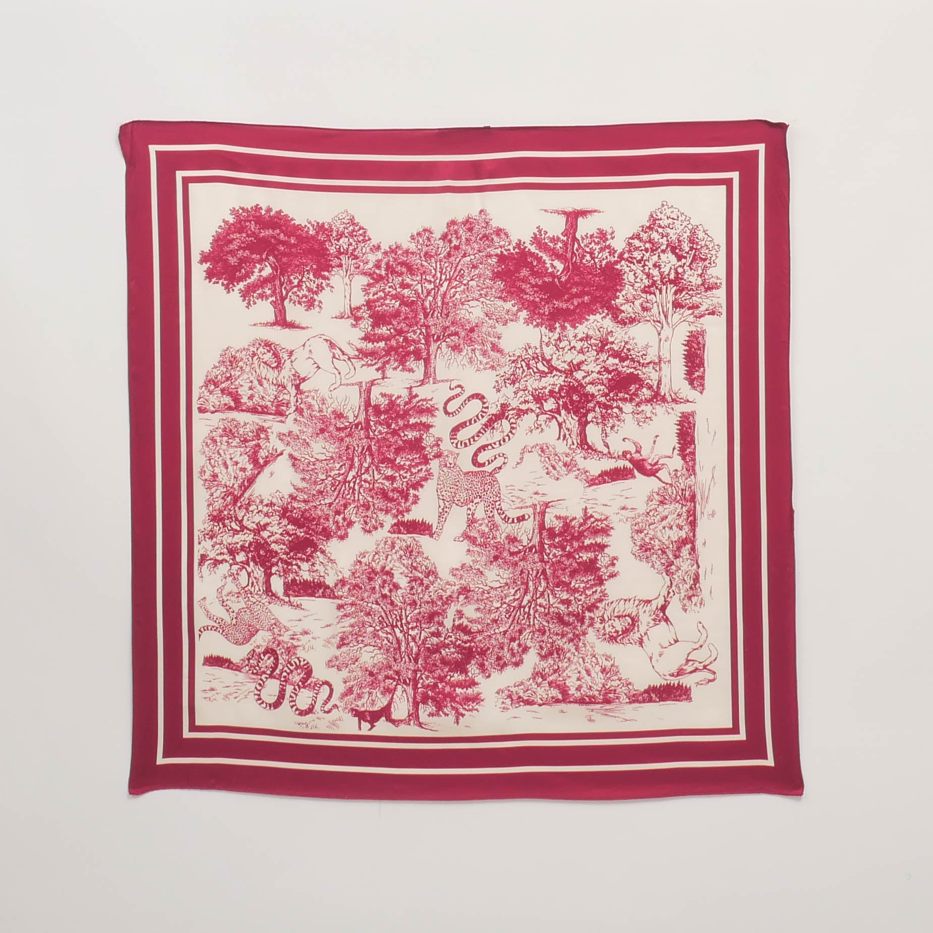 Foulard imprimé jungle 80x80 cm KD8824VS-2