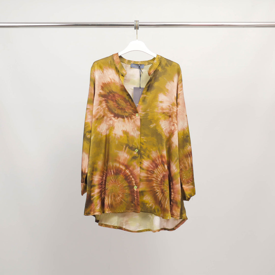Flowy tie-dye shirt in viscose and silk – KD9260VS-14