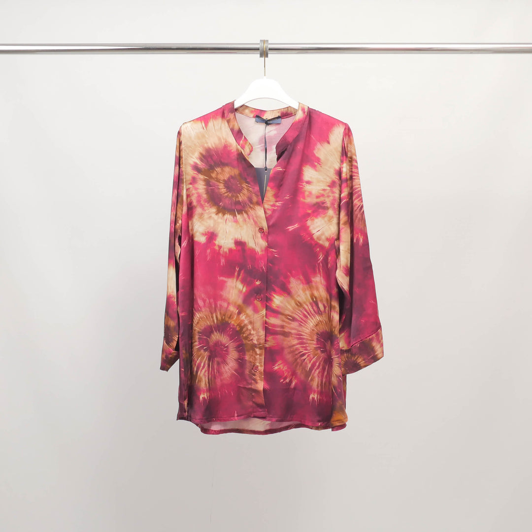Flowy tie-dye shirt in viscose and silk – KD9260VS-14