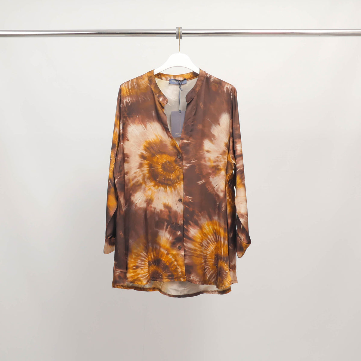 Flowy tie dye shirt in viscose and silk – kd9260vs 14