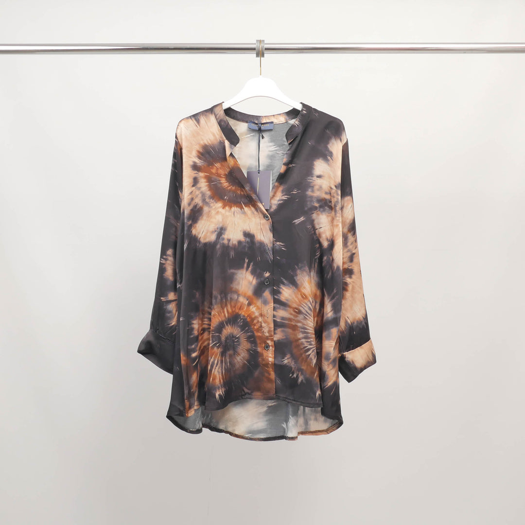 Flowy tie-dye shirt in viscose and silk – KD9260VS-14