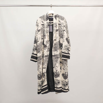 Gilet long fluide imprimé jungle en viscose – KD7182TN-2