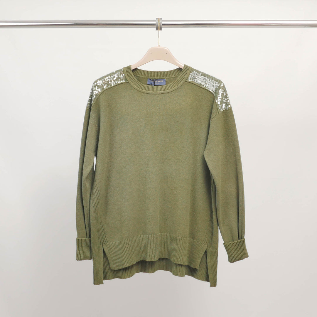 Sequined Shoulder Sweater DSY9552