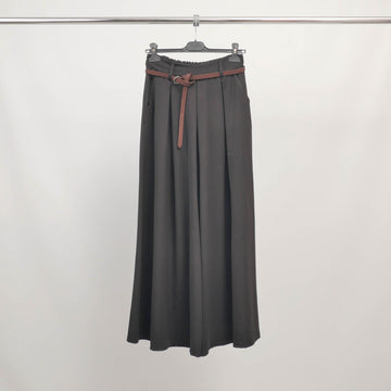 Pantalon large avec ceinture en coton mélangé – CVA824687-2