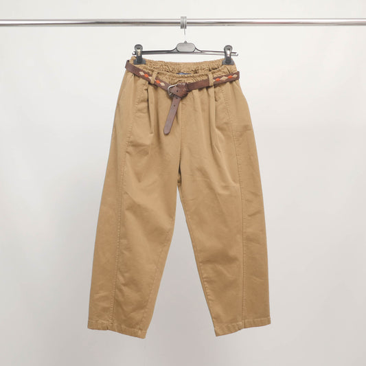 Pantalon carotte en coton avec ceinture tressée – CVA825198