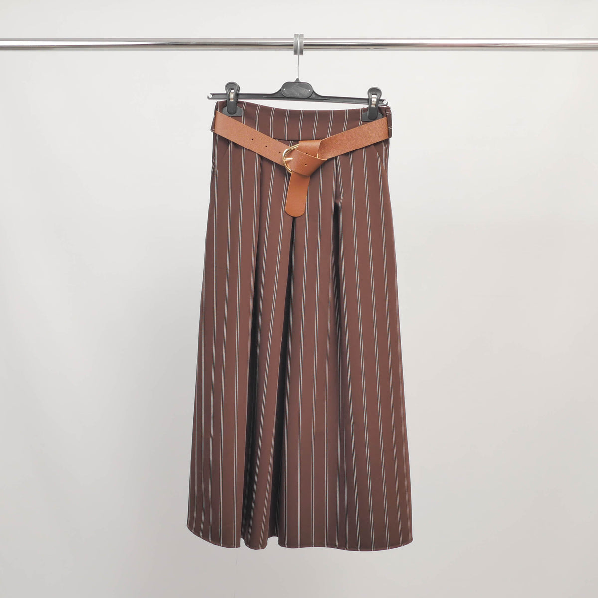 Striped maxi skirt with belt tdm52123 14