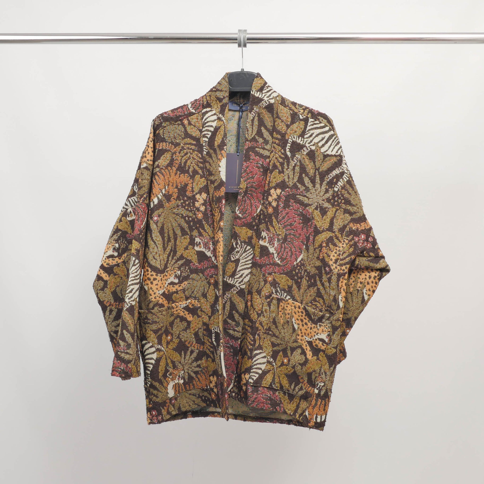 Veste jacquard oversize à motifs riches - TDM88021-3