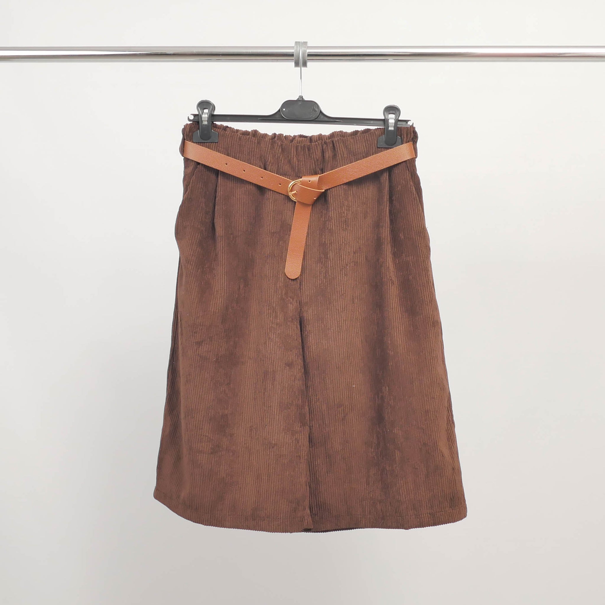Short ample ceinturé en velours côtelé - TDM52325VE