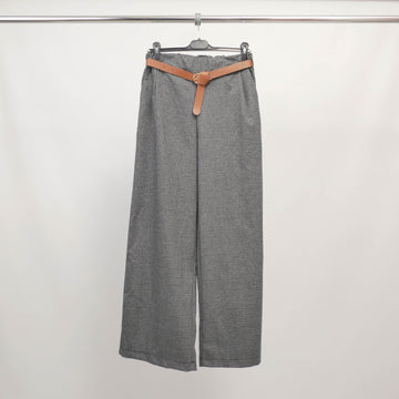 Pantalon large à carreaux ceinturé - TDM78223-8