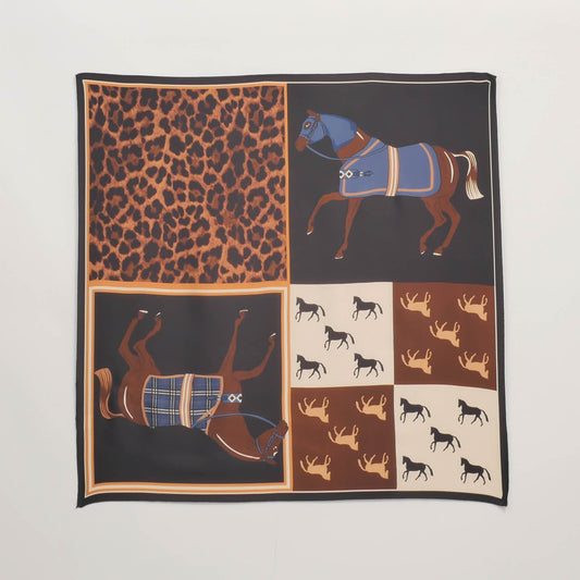 Foulard imprimé équestre KD8824VS-3