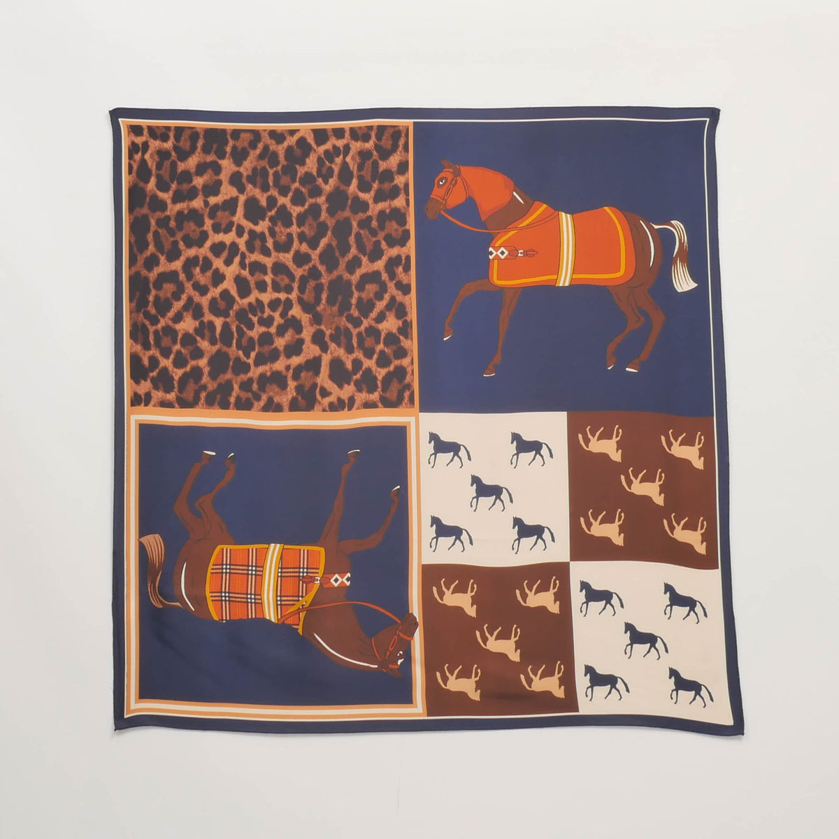 Equestrian print scarf kd8824vs 3
