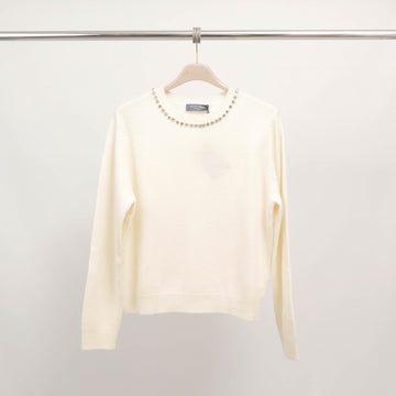 Pull en laine col orné de strass HYL1886