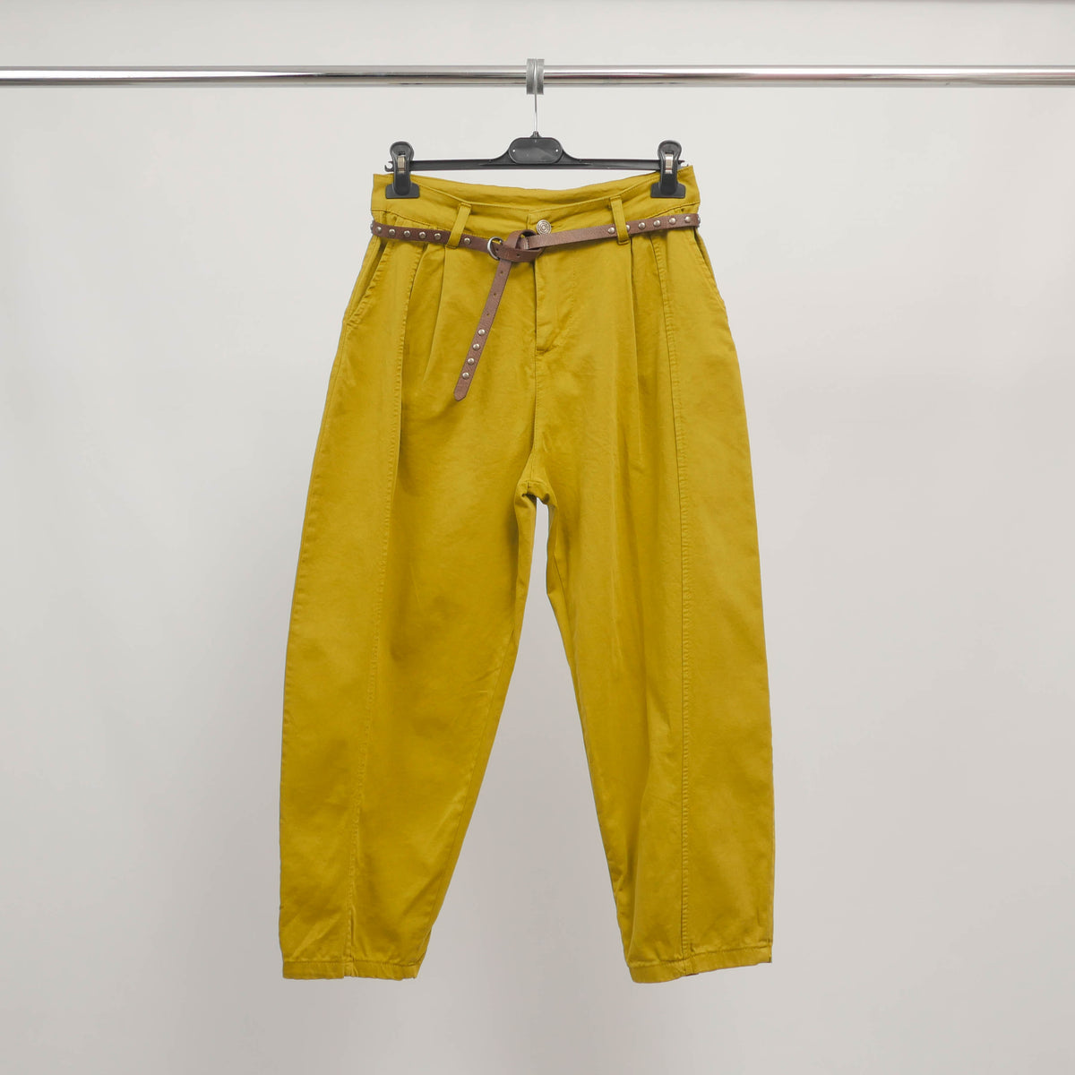 High waisted trousers with studded belt cva825632