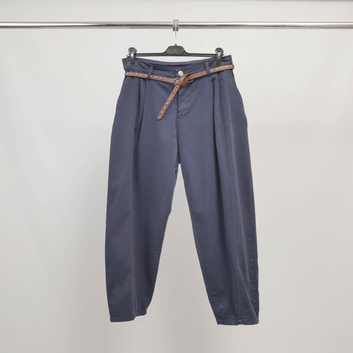 High waisted trousers with studded belt cva825632