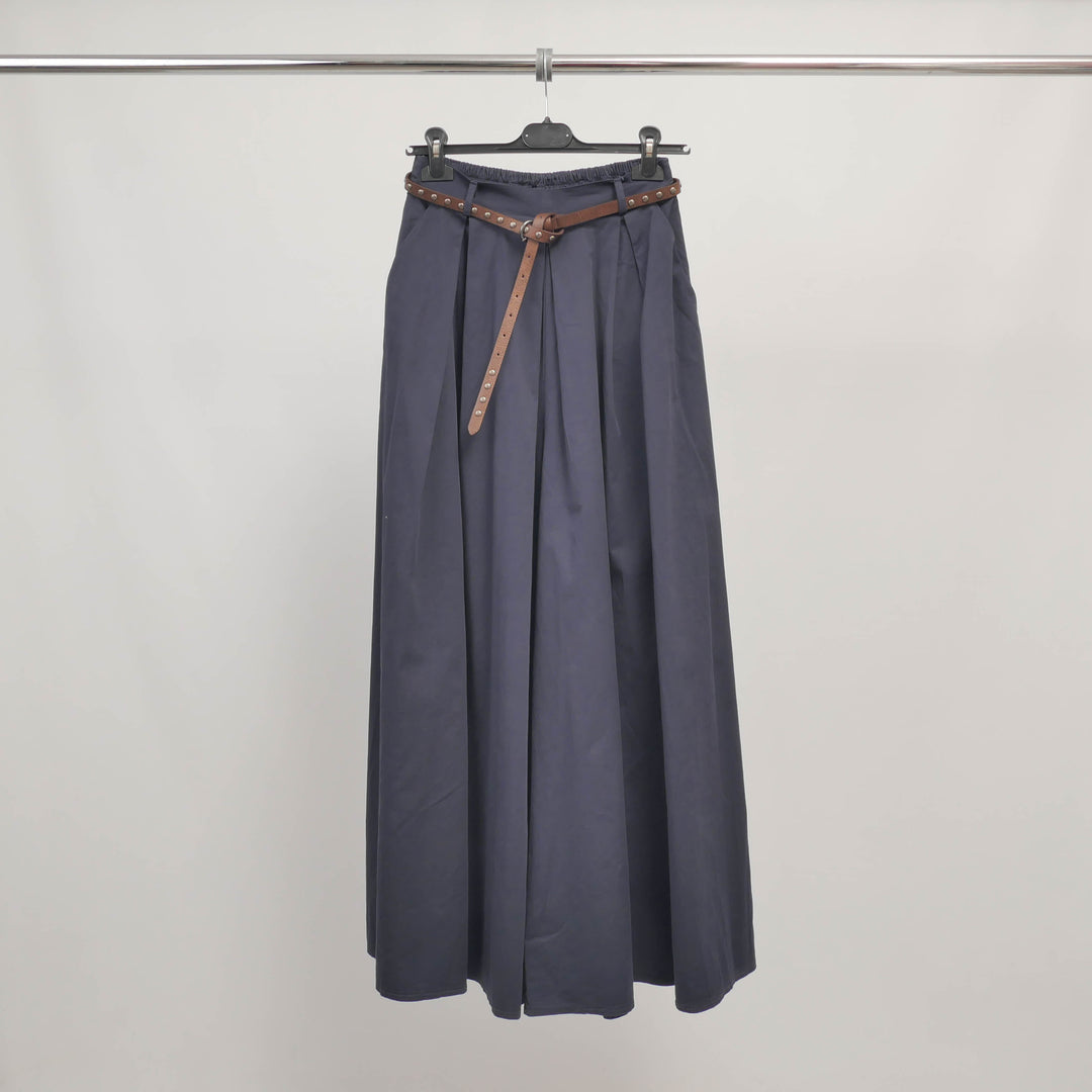 Wide-leg belted cotton trousers CVA824687