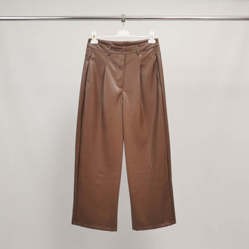 Pantalon large en simili cuir – BCF02060-4