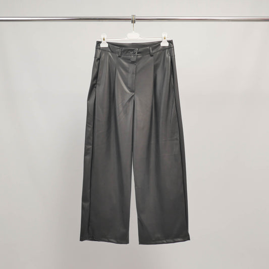 Pantalon large en simili cuir – BCF02060-4