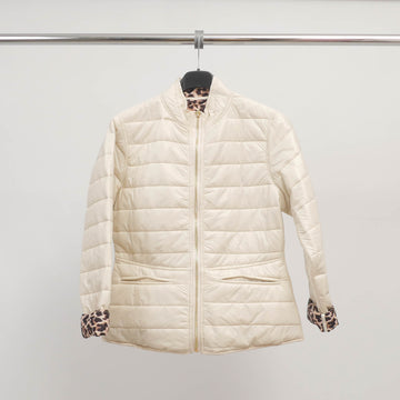 Doudoune légère réversible unie ou imprimé léopard – MJ84158