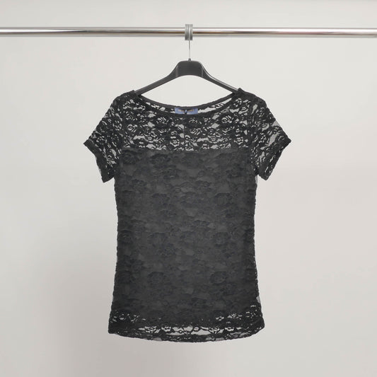 Top en dentelle manches courtes – TDM8733