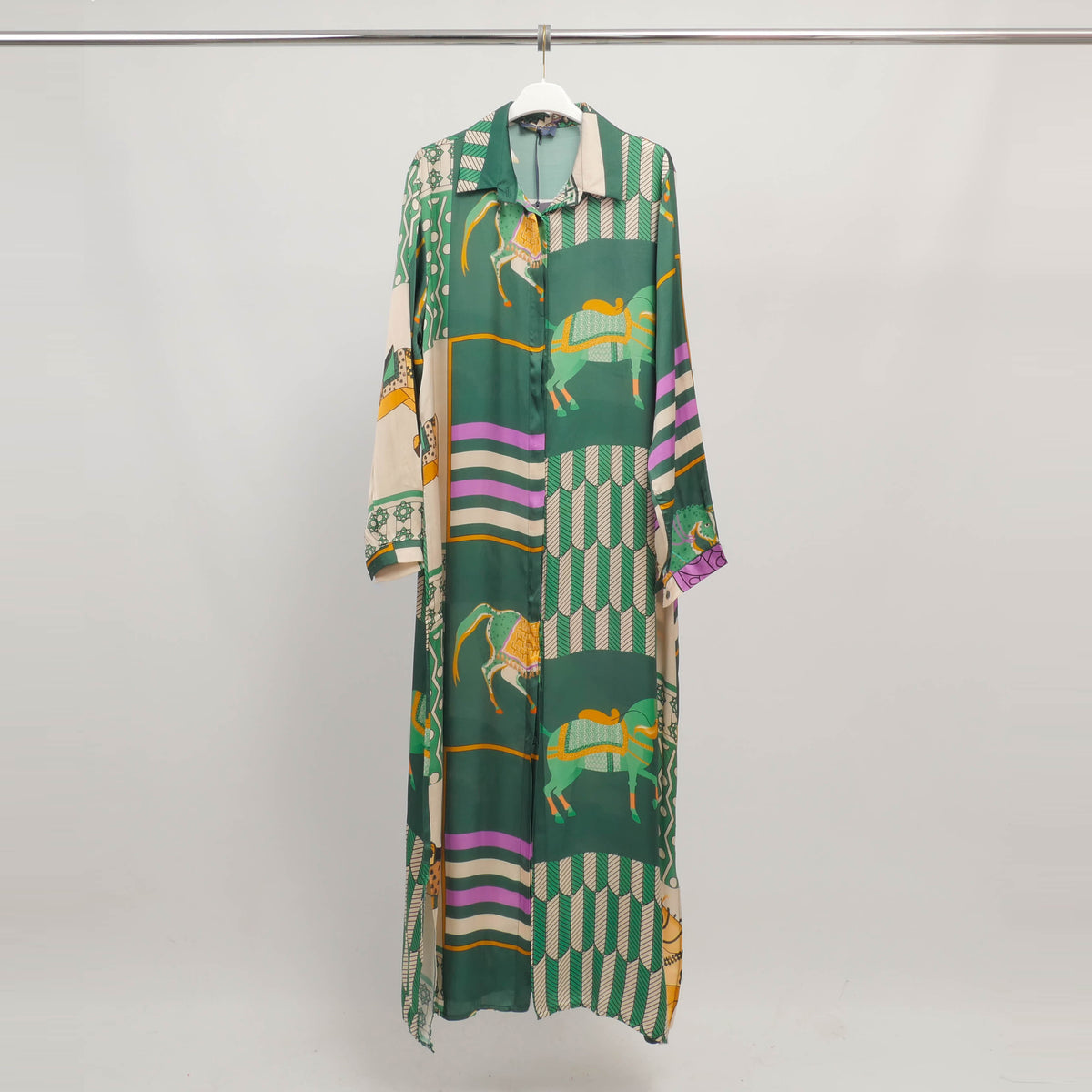 Long dress with horse print kd6255vs 8