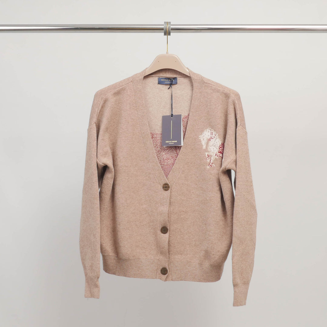 Embroidered horse cardigan – MSJ76923 
