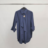 Chemise à nœud bijou manches longues TDM71025