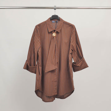 Chemise à rayures avec lavallière – TDM71025-2