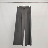 Wide-leg checked trousers with elasticated waist – BCG01904