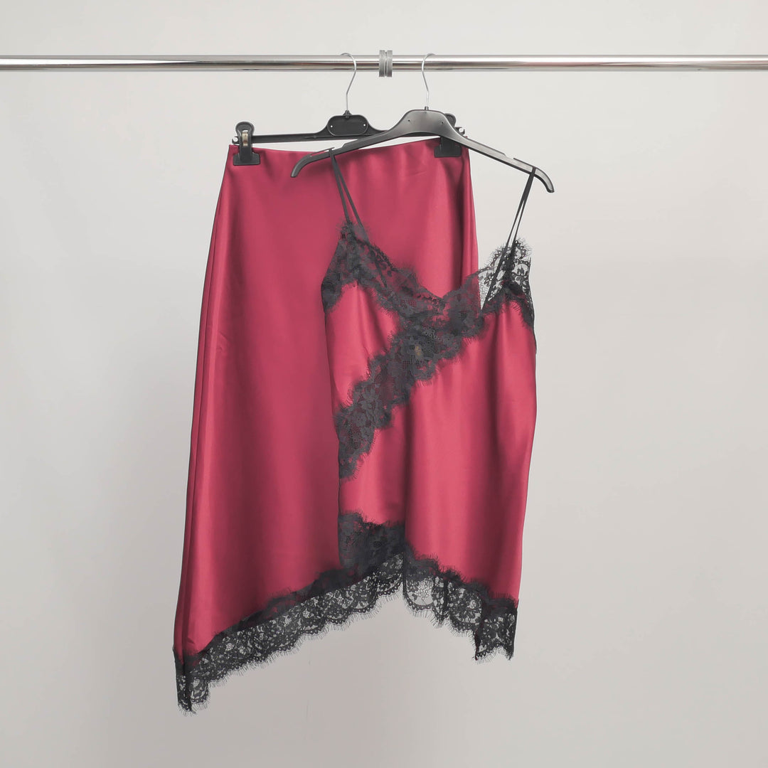 Asymmetrical Satin Lace Camisole – TDM55715 