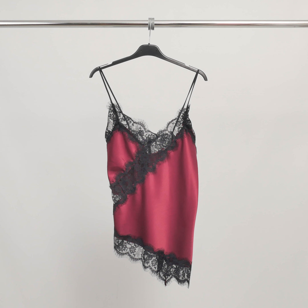 Asymmetrical Satin Lace Camisole – TDM55715 