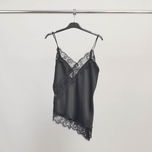 Caraco Asymétrique Satiné Dentelle – TDM55715