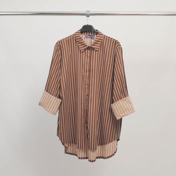 Chemise ample à rayures contrastées TDM50320-23