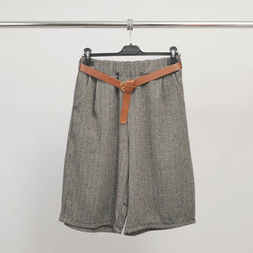 Short Long Motif Chevron avec Ceinture – TDM52325-3