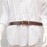 Charger l'image dans la galerie, Ceinture en cuir à boucle dorée – ref BK0148
