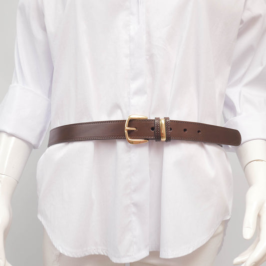 Ceinture en cuir à boucle dorée – ref BK0148