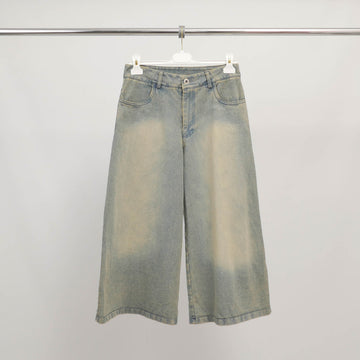 Bermuda en denim large délavé – BCG10987-3