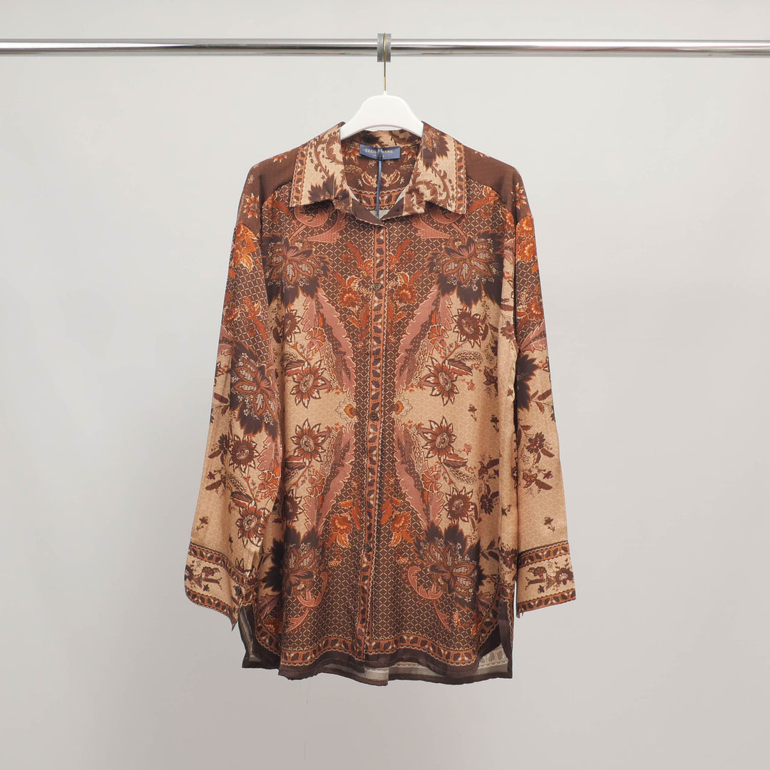 Printed long-sleeved flowy shirt – KD8859VS