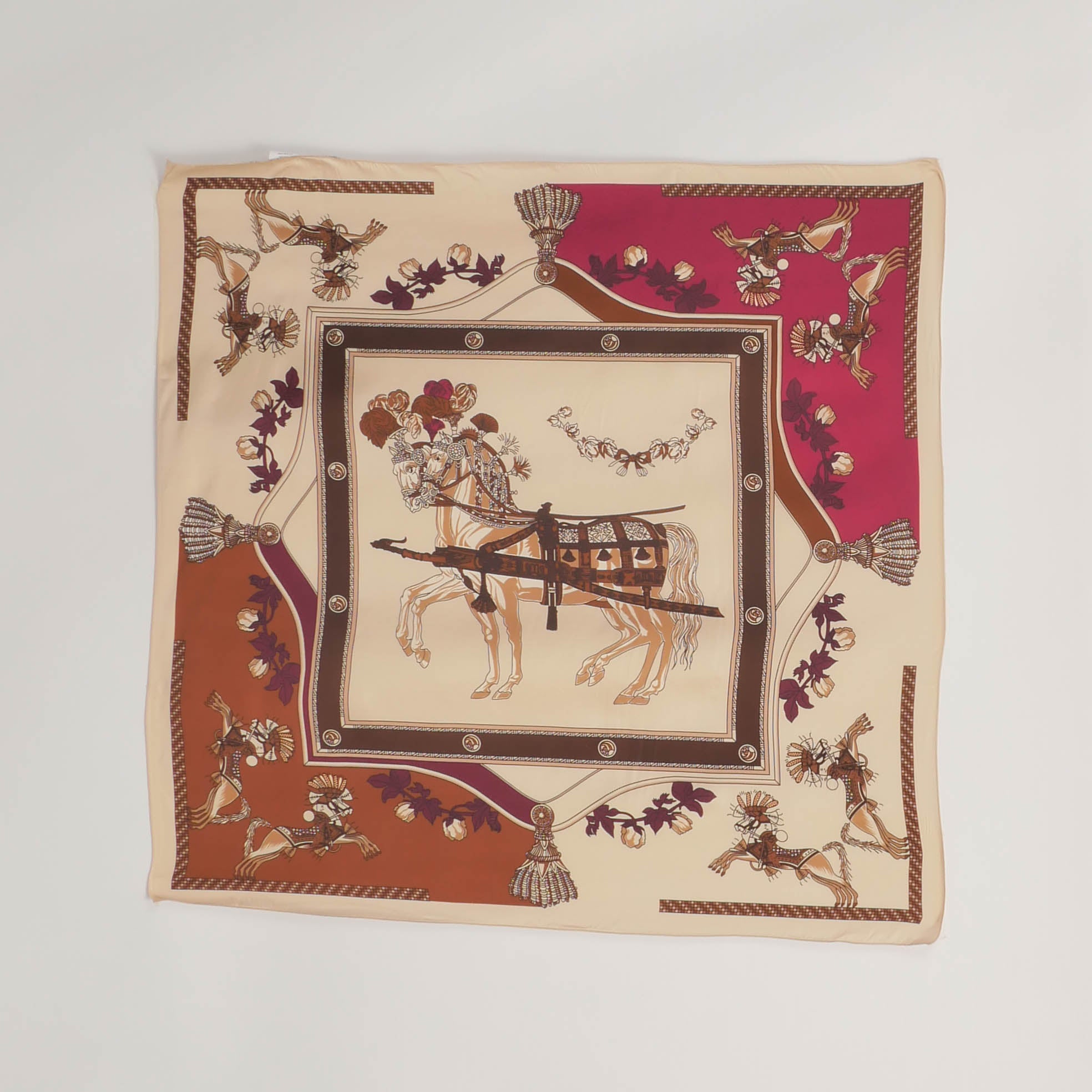 Foulard imprimé équestre 80x80 cm – YCMSJ001