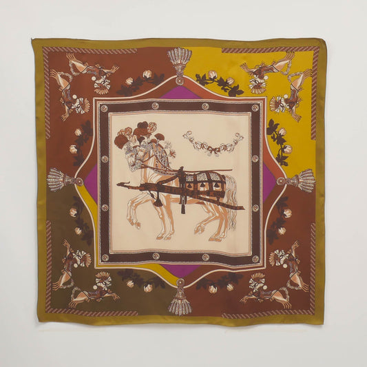 Foulard imprimé équestre 80x80 cm – YCMSJ001