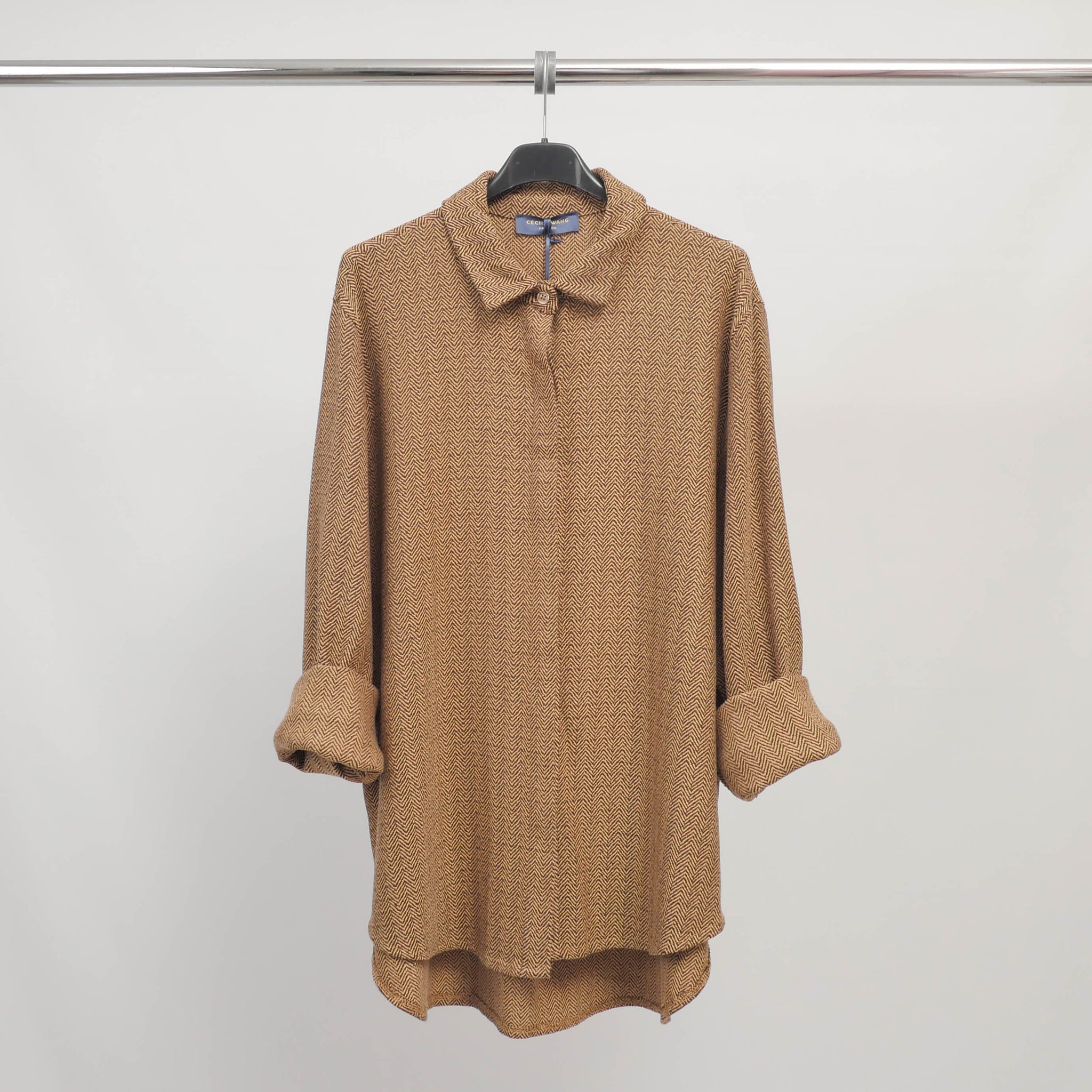 Chemise fluide motif chevrons col lavallière - TDM50320-28