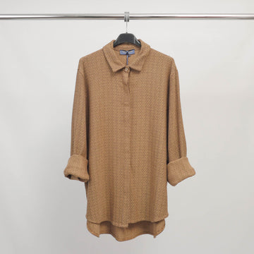 Chemise fluide motif chevrons col lavallière - TDM50320-28