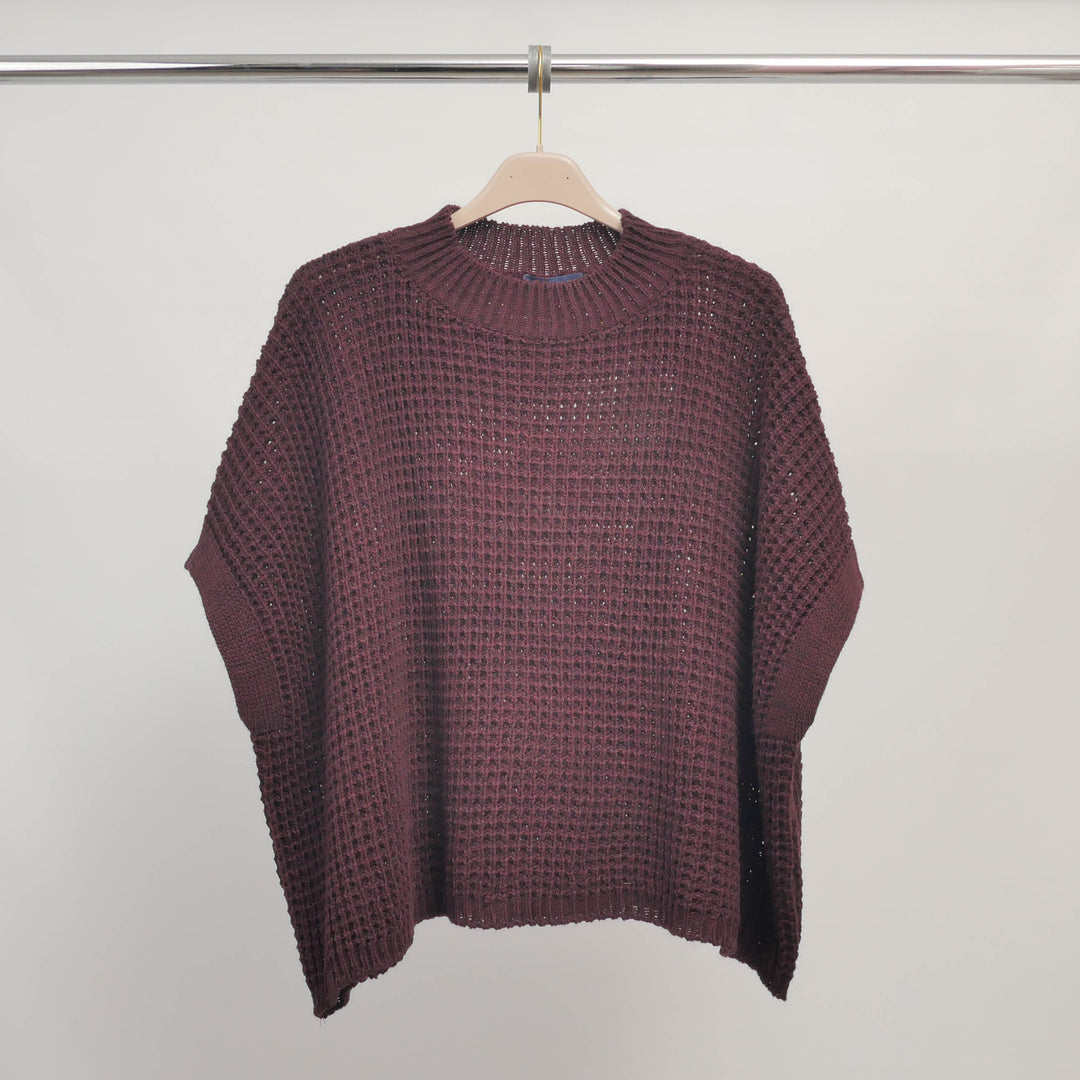 Loose round neck knit sweater – CA8545