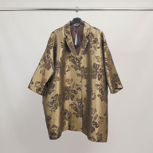 Veste jacquard fleurie oversize – TDM68925-3