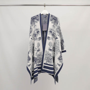 Gilet long en maille jacquard paysage – ref MSJ76930