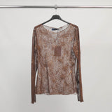 Blouse transparente brodée à sequins TDM83325