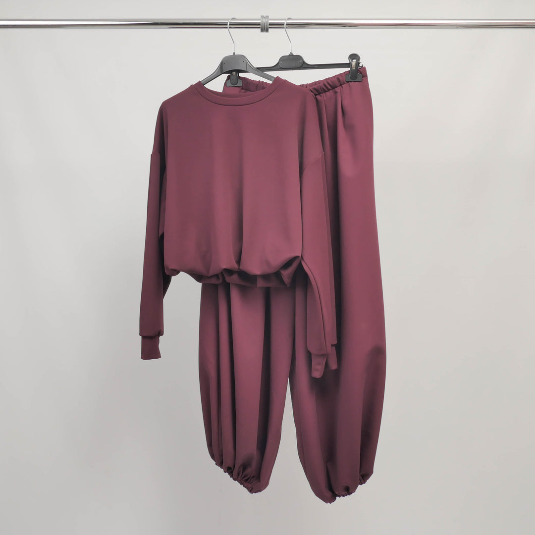 Short-cut sweatshirt with stretch trim – TDM83625