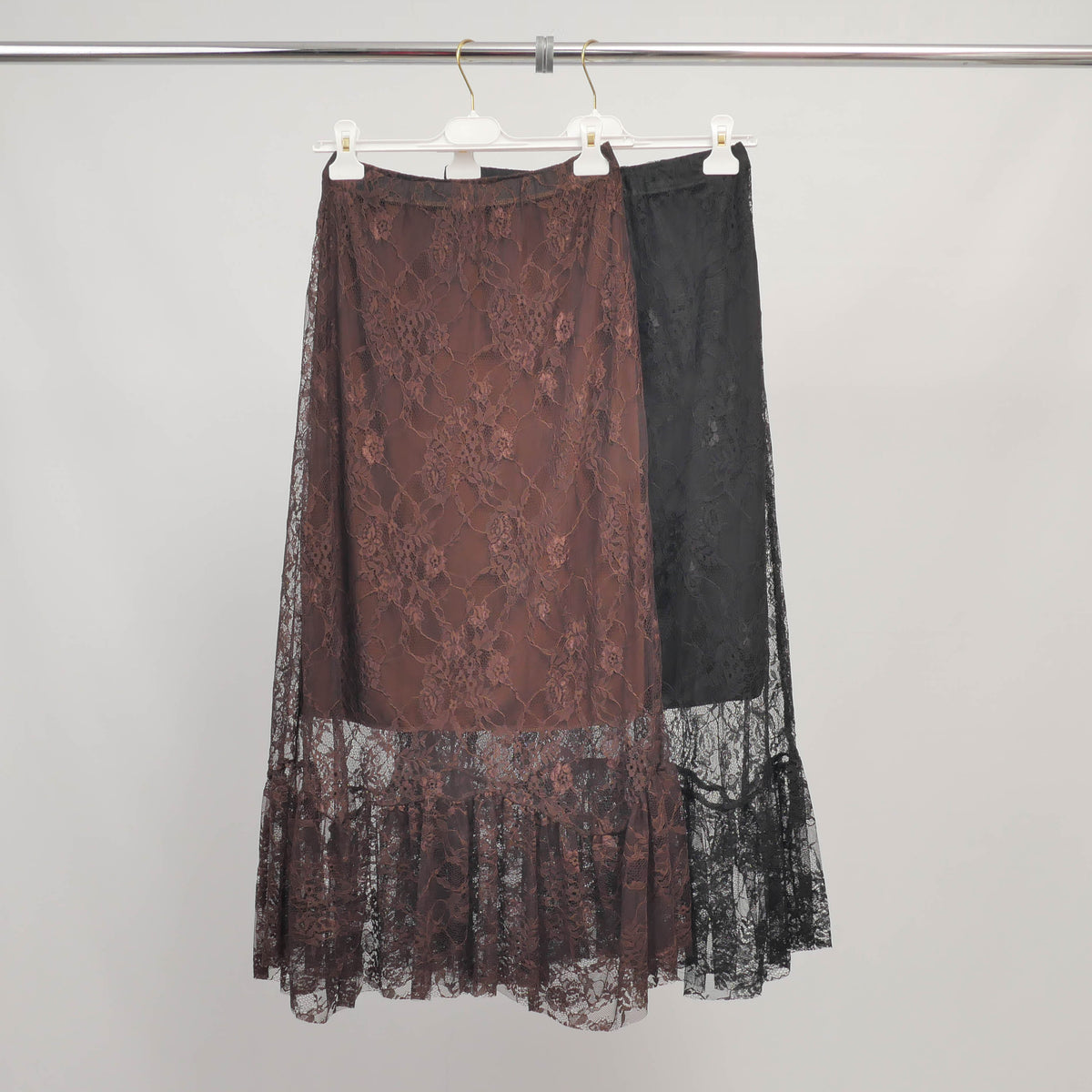 Long lace skirt with ruffle – bcr02529 