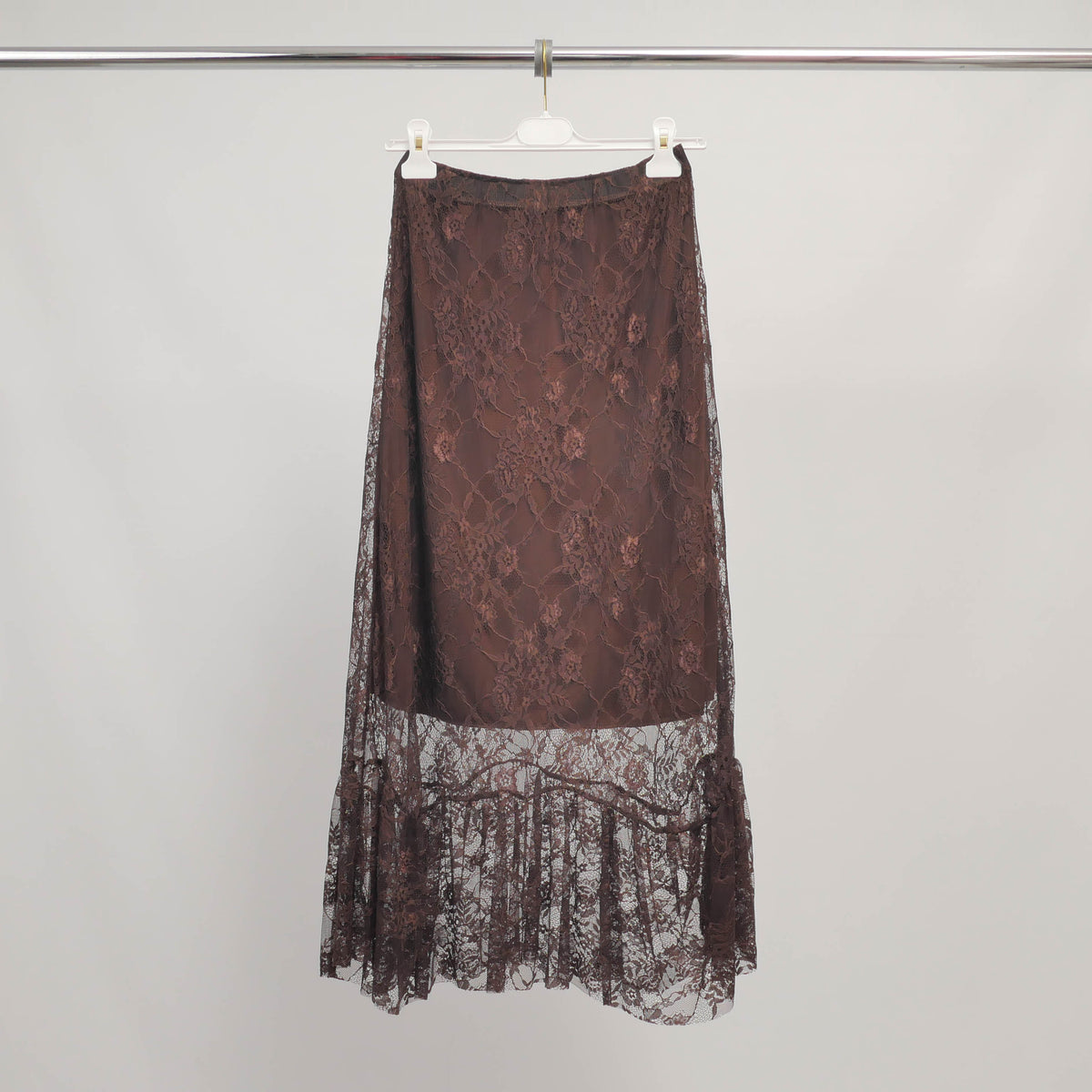 Long lace skirt with ruffle – bcr02529 